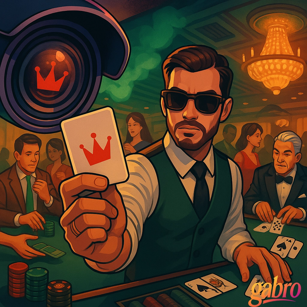 gabro presses a red crown burn card to the casino camera lens as the chandelier takes a breath and the ceiling vent leaks a hint of lake. A server receives a green chip right as “buddy” strokes his cufflinks. The tiger gets a soft ten on Vera’s high note. Whales lean in like they taste luck. The camera blinks yes yes then no when gabro whispers, offended means awake.