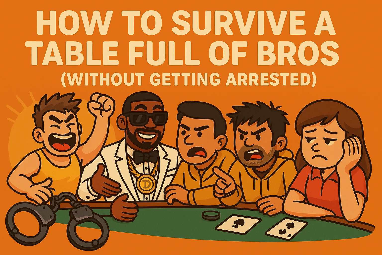 How to Survive a Table Full of Bros (Without Getting Arrested)