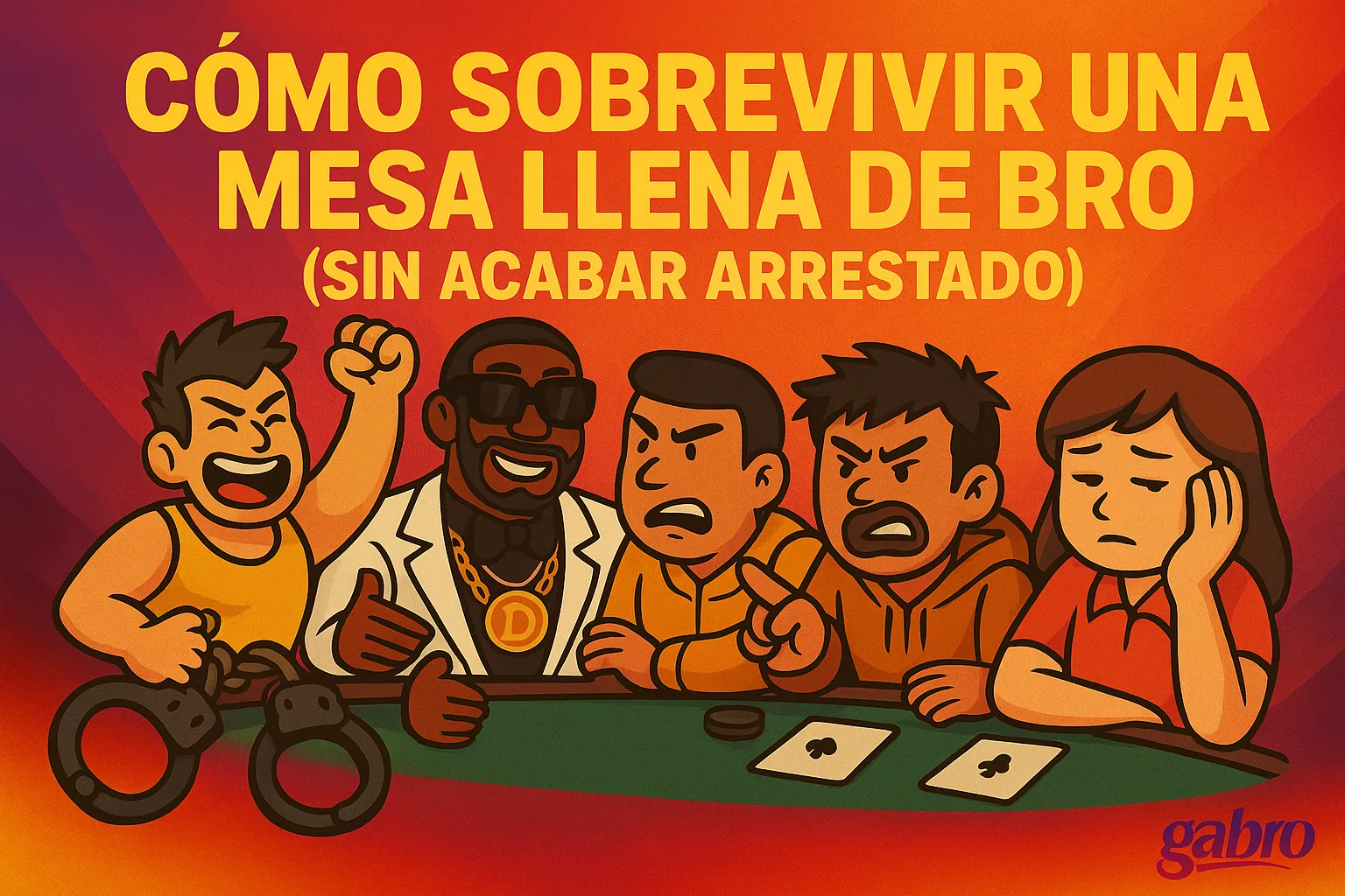 Cómo Sobrevivir una Mesa Llena de Bro (Sin Acabar Arrestado)