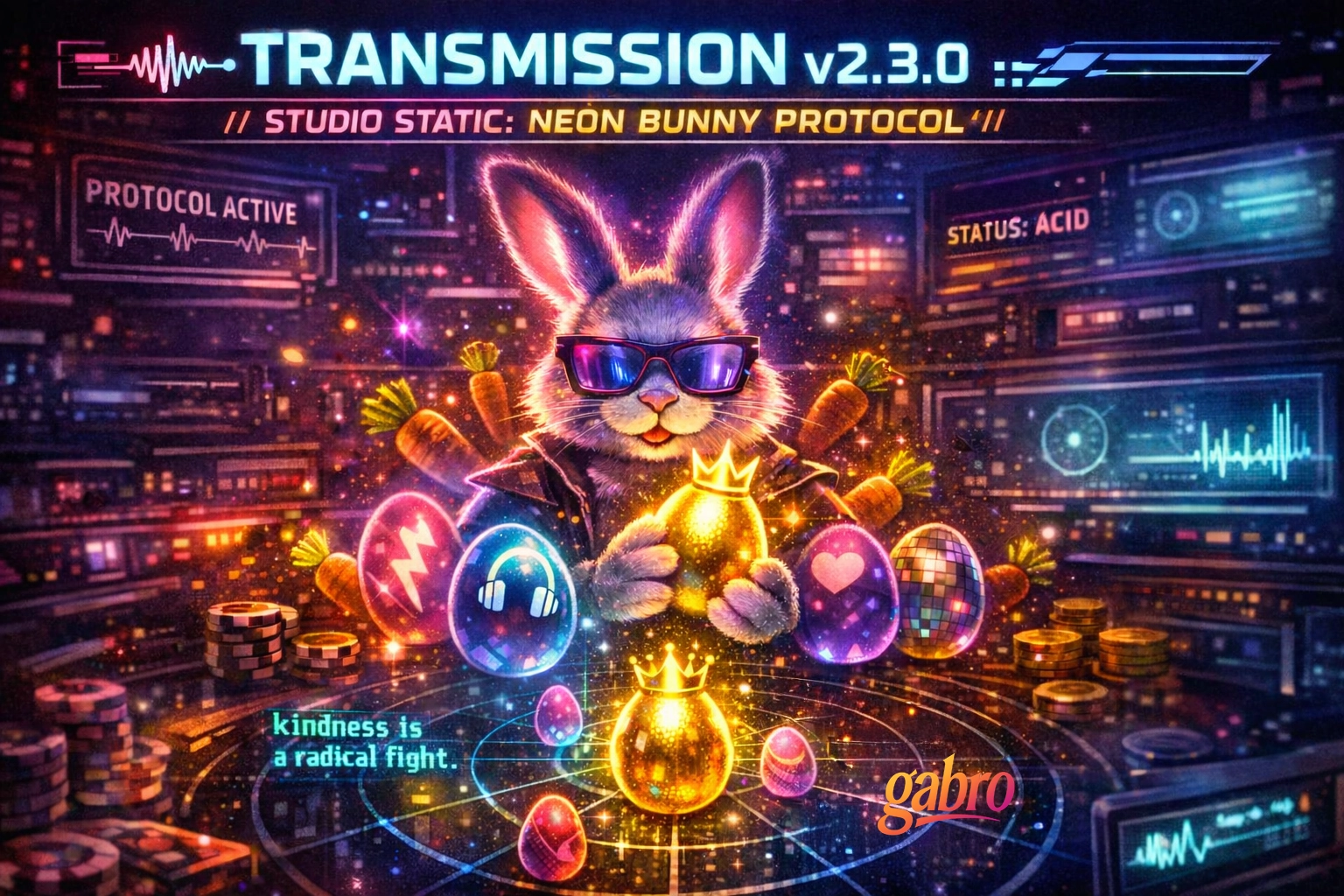 TRANSMISSION v2.3.0 // STUDIO STATIC: NEON BUNNY PROTOCOL