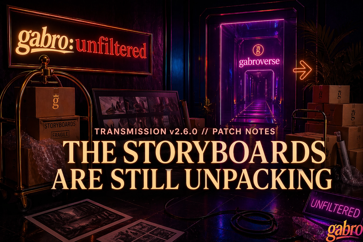 TRANSMISSION v2.6.0 // NOTAS DE ACTUALIZACIÓN: THE STORYBOARDS SIGUEN DESEMPACANDO